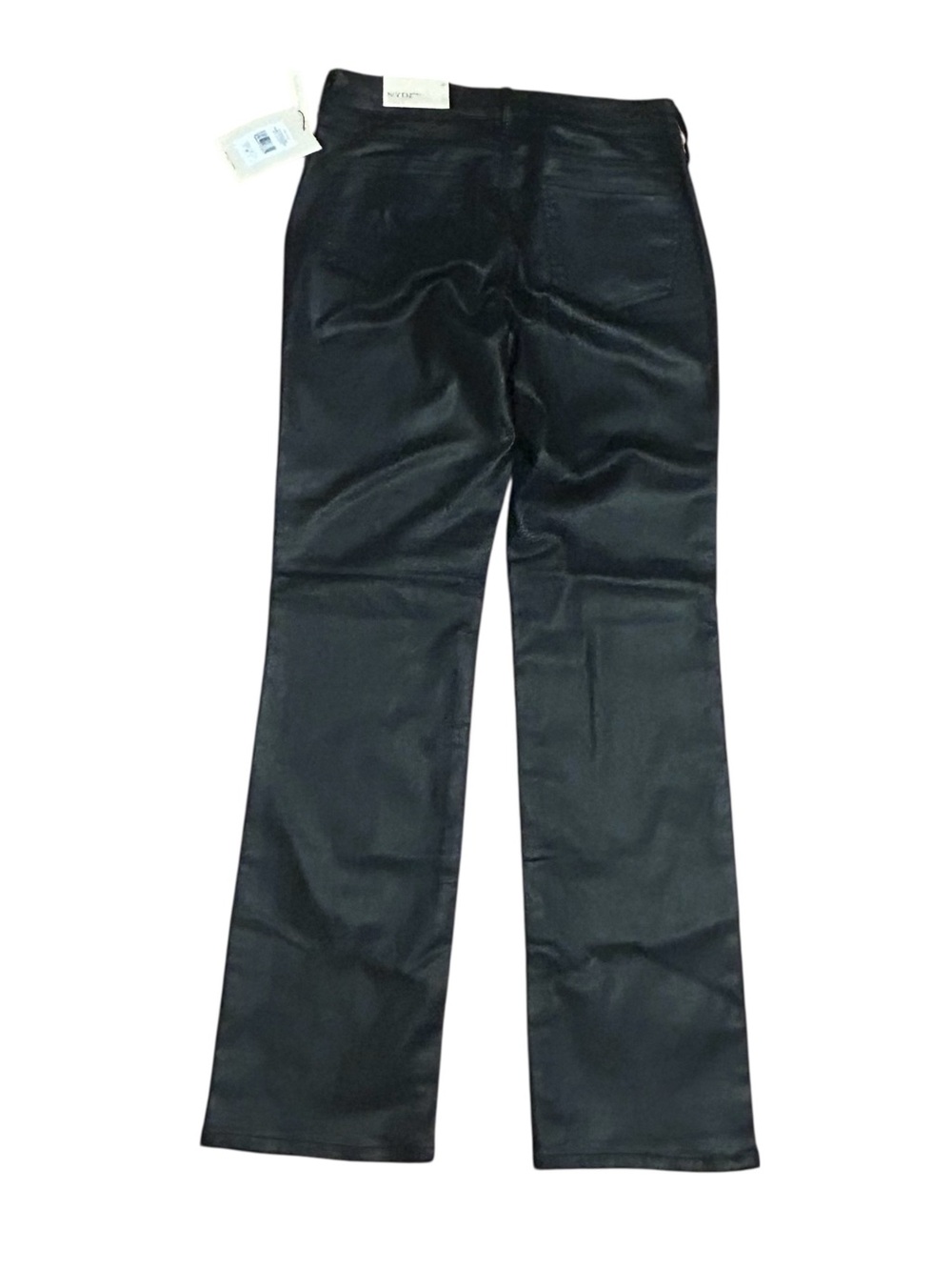 New NYDJ Marilyn Straight Black Coated Jeans Size 6 LiftxTuck - Picture 2 of 6